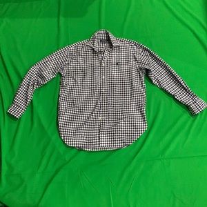 Blue Checkered Polo Button-Up Shirt
